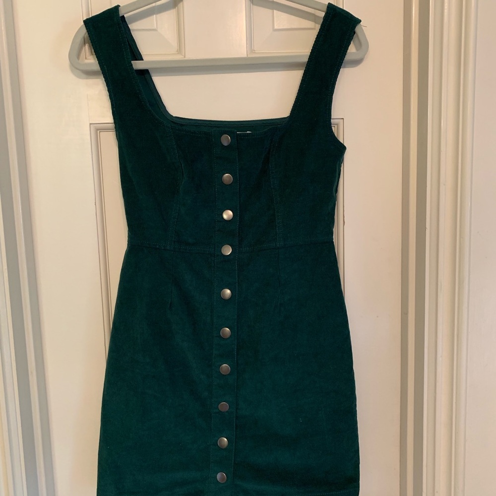 Corduroy Button Down Mini Dress